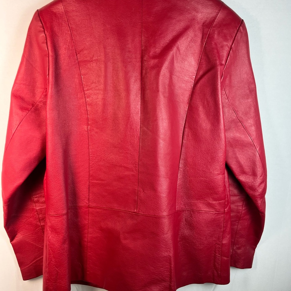 Vintage Women's Red Leather Jacket